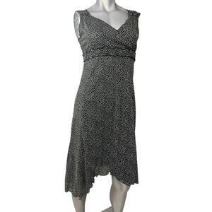 Max Studio Babydoll Y2K Smocked Dress Small Black Coquette Whimsigoth A Line